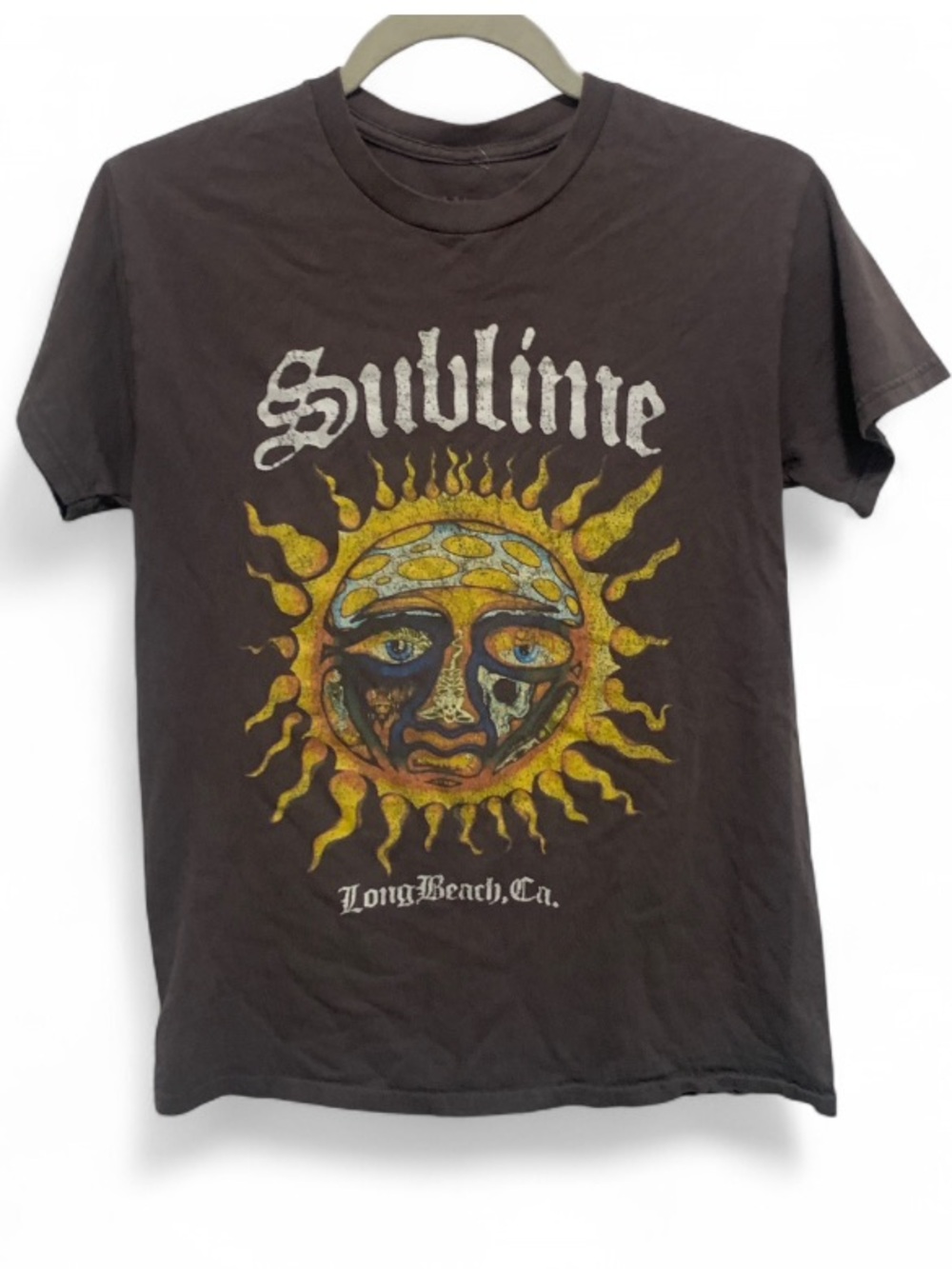 Sublime Long Beach Sun Graphic Gray Short Sleeve Band Tee